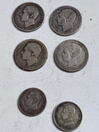 Lote monedas plata españolas + Mundial 82