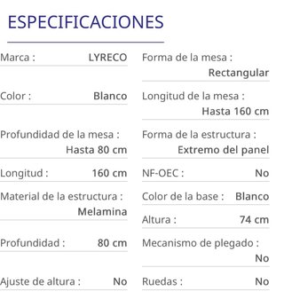 Mesa de oficina blanca moderna