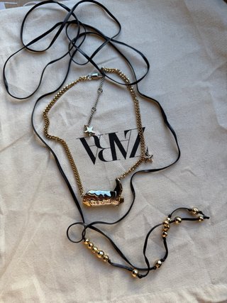 Collar doble Zara estilo vaquero