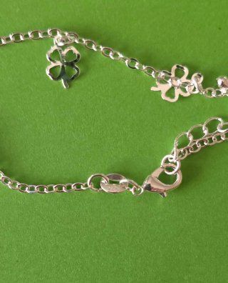 Tobillera Plata Tréboles