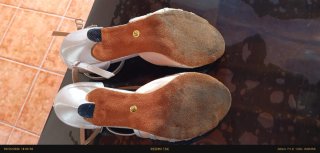 Zapatos de baile beige talla 39. Sin marca.