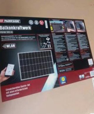 Kit Fotovoltaico Balcón Parkside PFW 300 A1