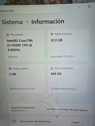 I3 10100f,32gb ram,240ssd,500hdd,liquida 360mm.