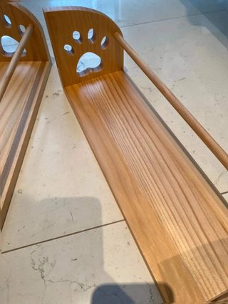 2 bellissime mensole in legno con zampine #420-13