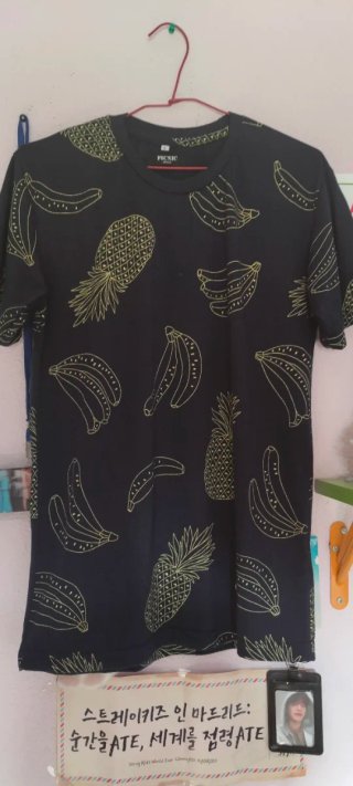 Camiseta PICNIC tropical piñas y plátanos Talla L