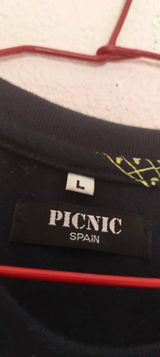 Camiseta PICNIC tropical piñas y plátanos Talla L