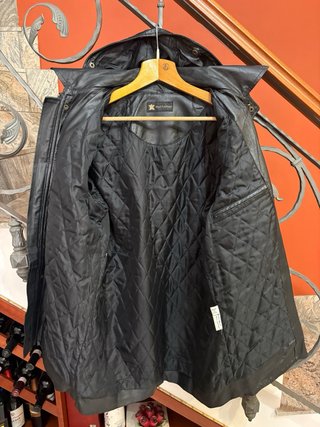 Giacca con cappuccio vera pelle leggera vintage