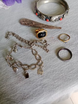 Joyero antiguo barril plata