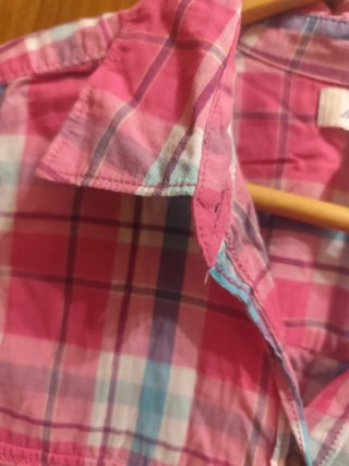 Camisa cuadros H&M rosa talla 44