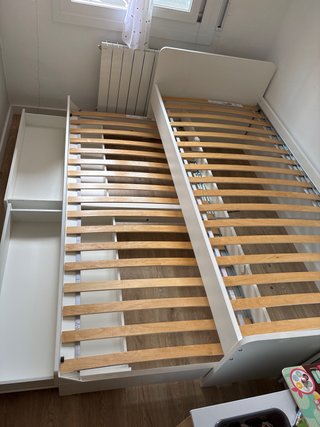 Cama nido Ikea SLÄKT blanca 90x200 cm