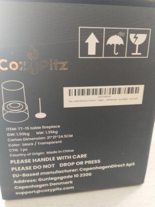Chimenea decorativa de cristal