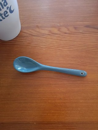 Tazza Buongiorno con cucchiaino bicolore nuova