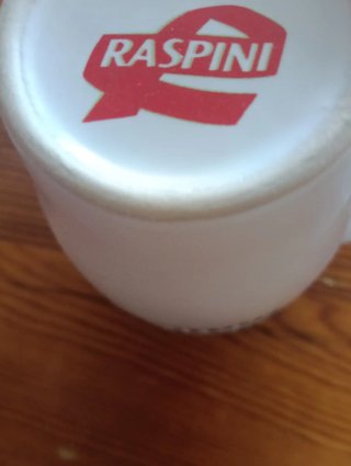 Tazza Buongiorno con cucchiaino bicolore nuova