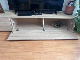 Conjunto Muebles Salón Blanco y Madera
