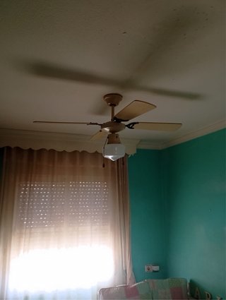 Ventilador de techo madera multicolor