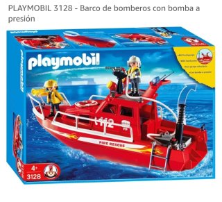 Playmobil 3128 Barco Bomberos con Bomba