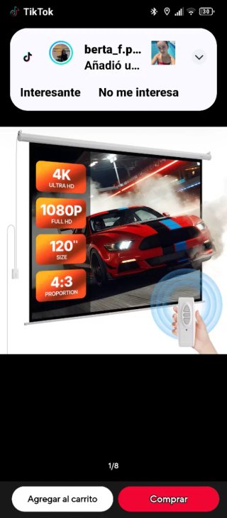 Proyector y pantalla de cine