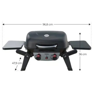 Barbacoa de gas portátil y carro plegable KEKAI