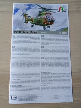 AS332 SUPER PUMA MAQUETA 1/72 ITALERI