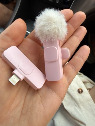 Micrófono inalámbrico rosa para iPhone