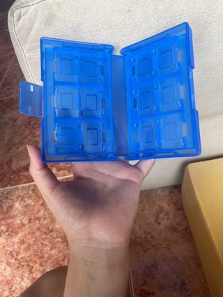 Funda azul para accesorios Nintendo