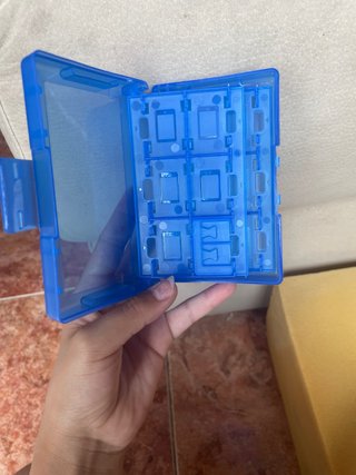 Funda azul para accesorios Nintendo