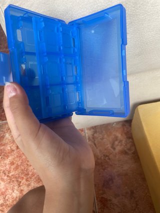 Funda azul para accesorios Nintendo