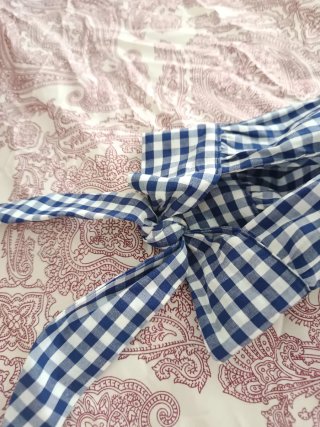 Vestido cuadros vichy azul y blanco