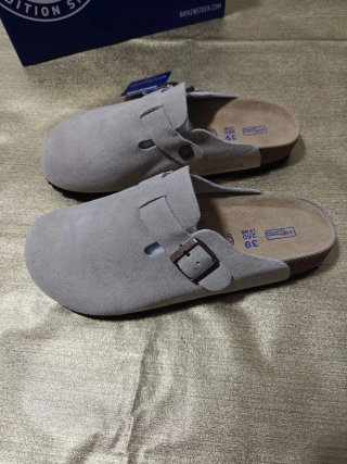 Zuecos Birkenstock Boston beige Talla 39