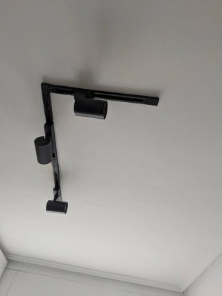 Lámpara techo focos negro para riel