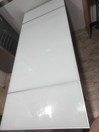 Mesa extensible cocina/comedor cristal