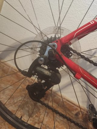 Bicicleta de carretera Btwin Roja