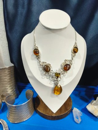 Collar Plata 925 con Ámbar Engarzado