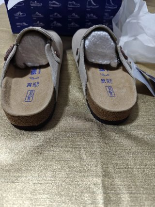 Zuecos Birkenstock boston Beige Talla 38