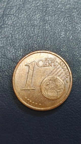 Moneda 1 céntimo 2002 Italia error troquel