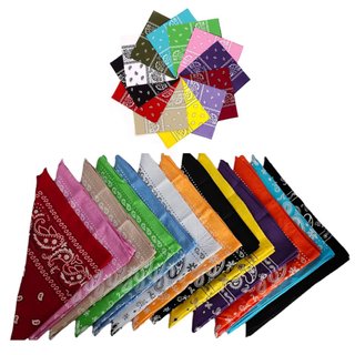 Lote 12 Pañuelos Bandanas Estilo Vaquero 55x55CM