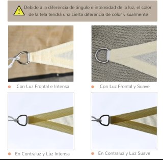 Toldo Vela Triangular Beige 3*3*3