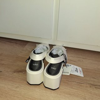 Sandalias Zara Talla 37 Slingback Tacón