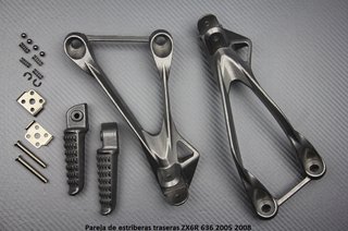 Pareja de estriberas traseras ZX6R 636 2005 2008