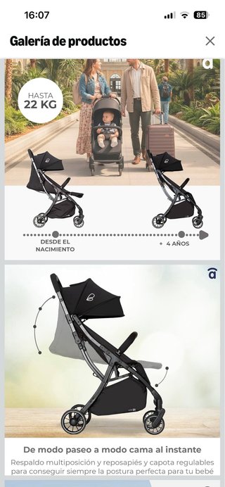 Silla de paseo Asalvo negra