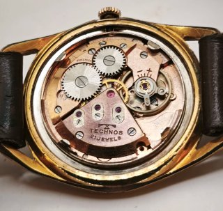 Reloj Technos Vintage 21 Rubíes Placa Oro