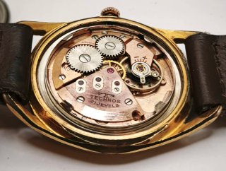 Reloj Technos Vintage 21 Rubíes Placa Oro