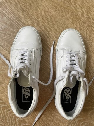Zapatillas Vans Piel Blancas Talla 41/8.5