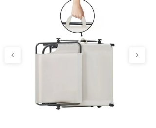 2 Tumbonas Plegables con Sombrilla Beige
