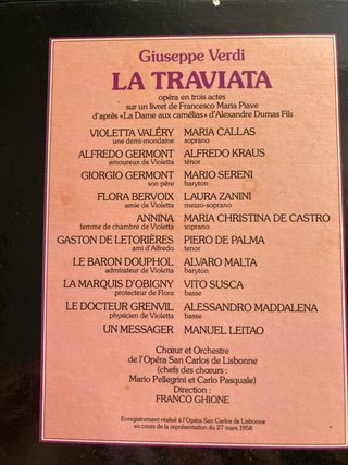 Vinilo Ópera La Traviata - Maria Callas