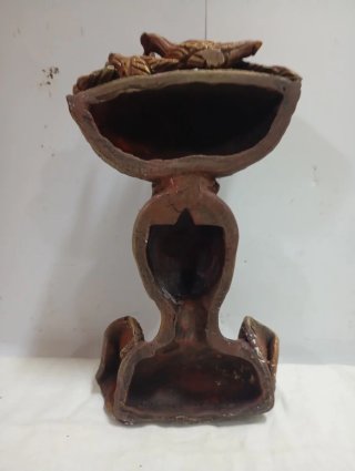OFERTÓN Figura cerámica mujer con cesta