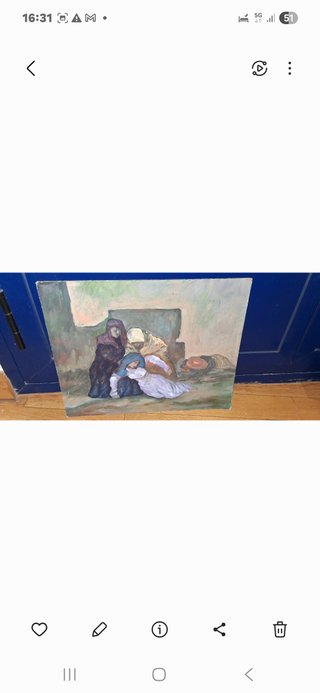 Pintura óleo antiguo impresionista firma E CAMPOS