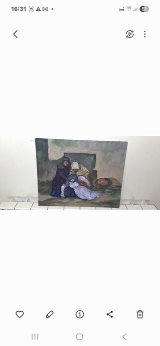 Pintura óleo antiguo impresionista firma E CAMPOS