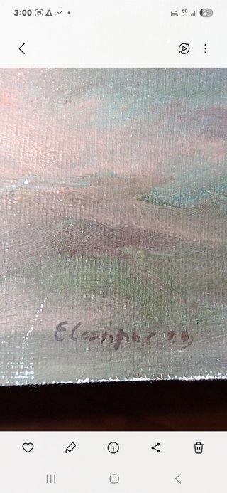 Pintura óleo antiguo impresionista firma E CAMPOS
