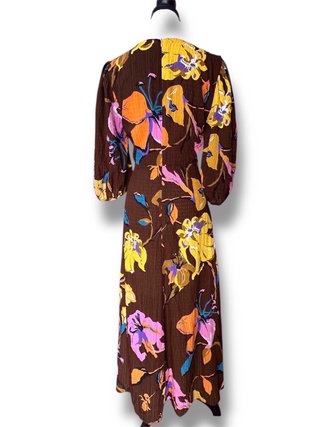 Vestido Sfera floral marrón Talla M